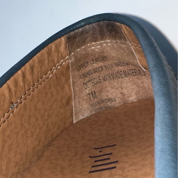 J Jill Blue Leather Driving Loafers Size 7 Slip On Comfort Walking Shoes - Picture 13 of 14